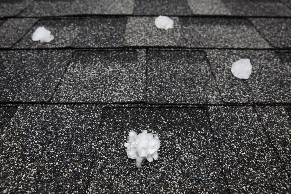 hail on roof